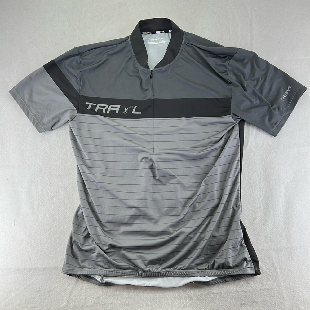 Trayl Short Sleeve Bicycle Cycling Athletic Active Shirt Gray Womens Size M